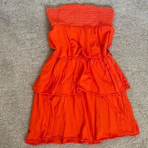 Volcom Vibrant Orange Strapless Dress
